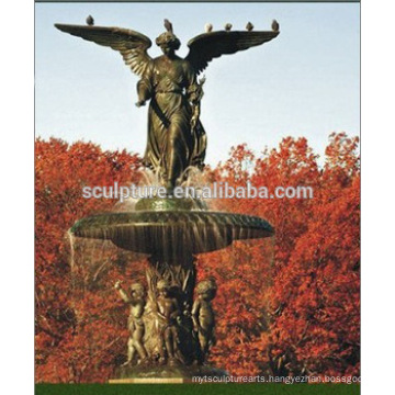 Modern garden angel fountain copper sculpture